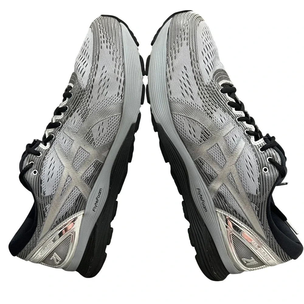 Asics Gel-Nimbus 21 Running Shoes Mens 12 Sheet Rock Silver Platinum Sneakers